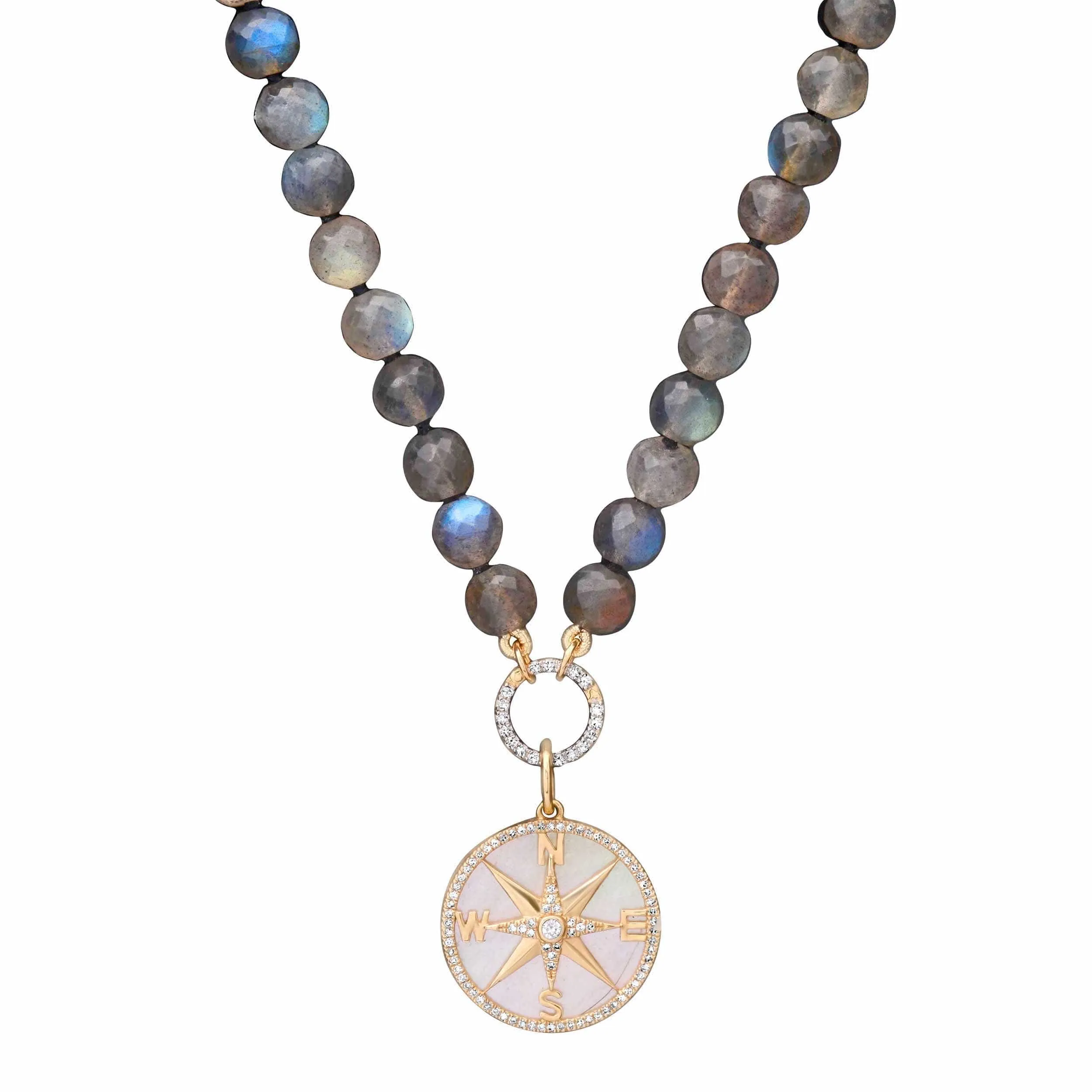 14 & 18K Gold Labradorite Necklace.