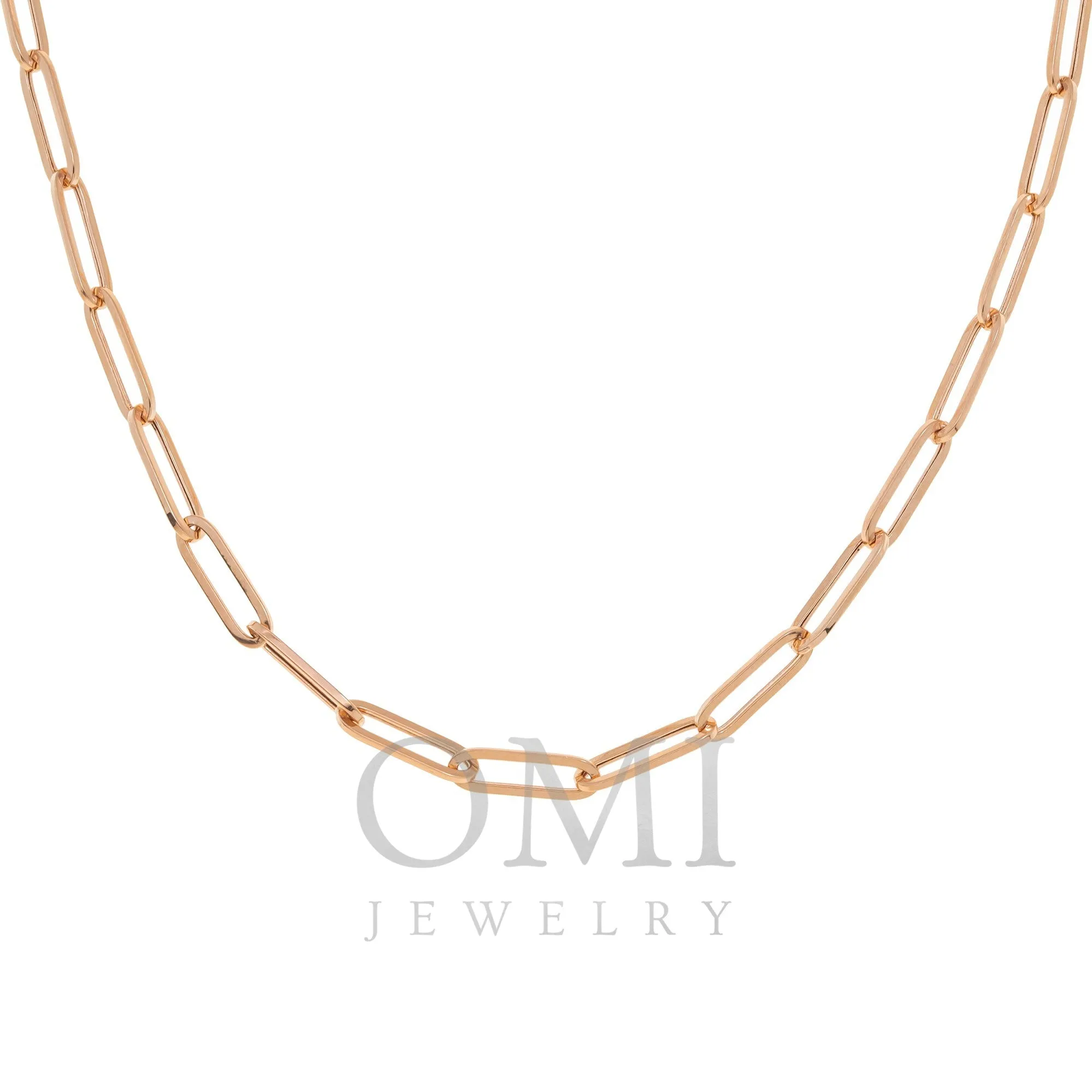 14K GOLD 2MM PAPER CLIP CHAIN