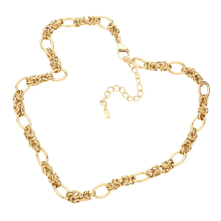 18K Gold Dipped Stainless Steel Handmade Chain Necklace