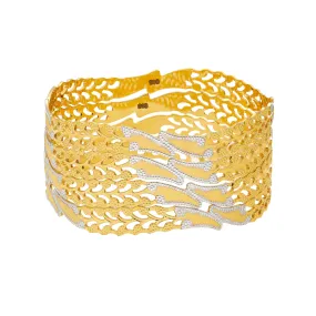 22K Yellow & White Gold Bangle Set of 4 (71.9gm)