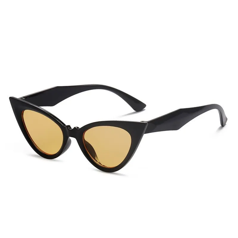 50s Style Cat Eye Full Rim Plastic Sunglasses