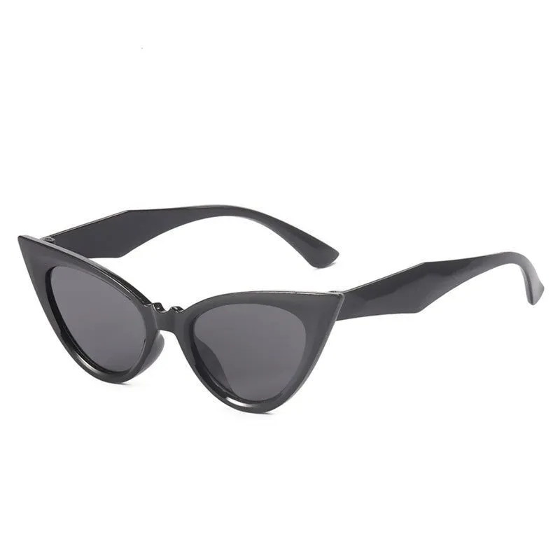 50s Style Cat Eye Full Rim Plastic Sunglasses