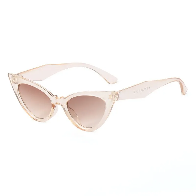 50s Style Cat Eye Full Rim Plastic Sunglasses