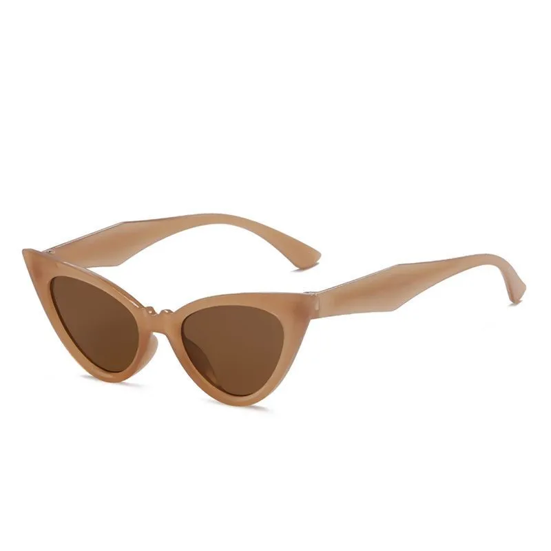 50s Style Cat Eye Full Rim Plastic Sunglasses