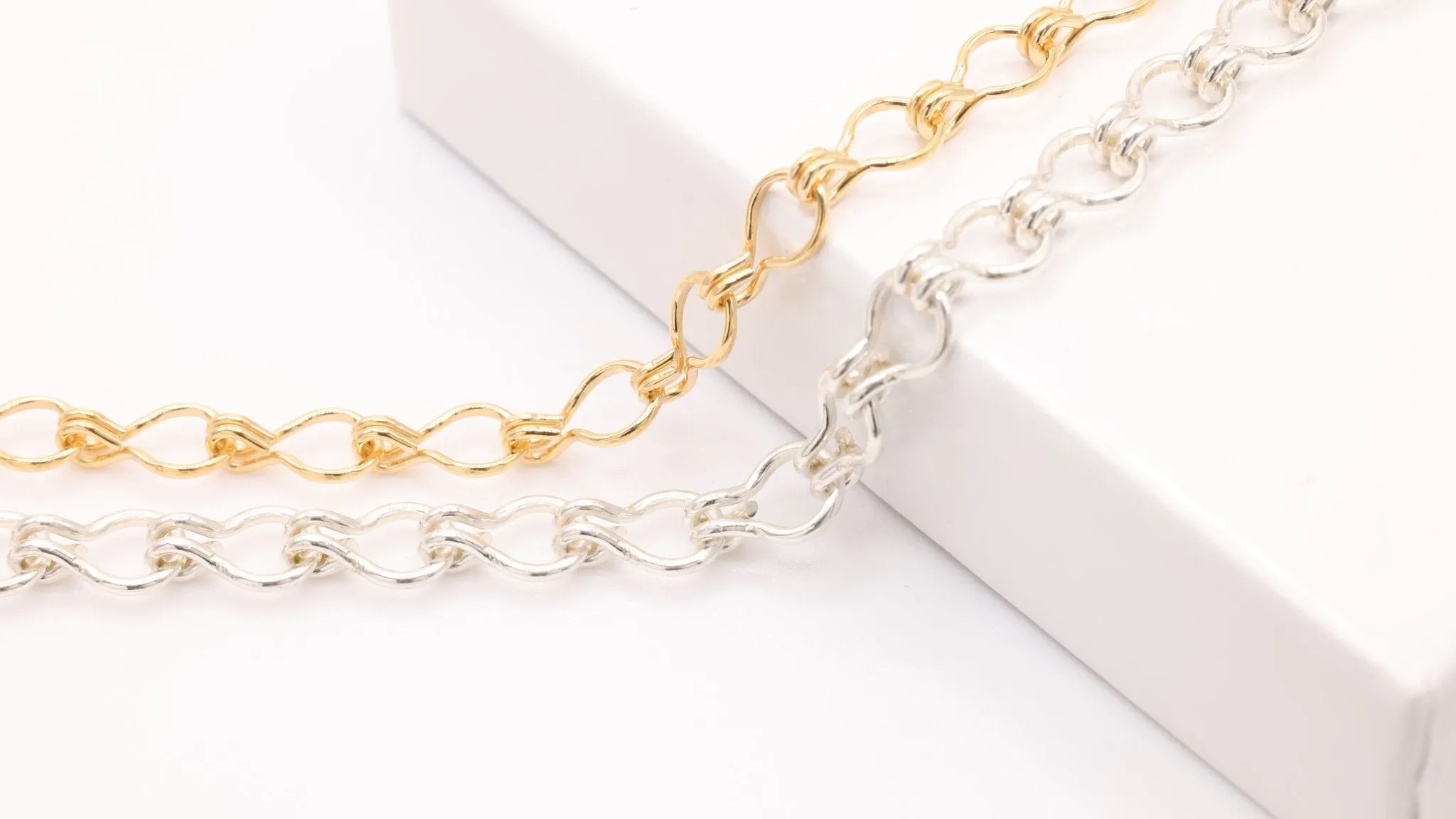 5mm Ladder Chain, 14K Gold-Filled, Pay Per Foot, Jewelry Making Chain