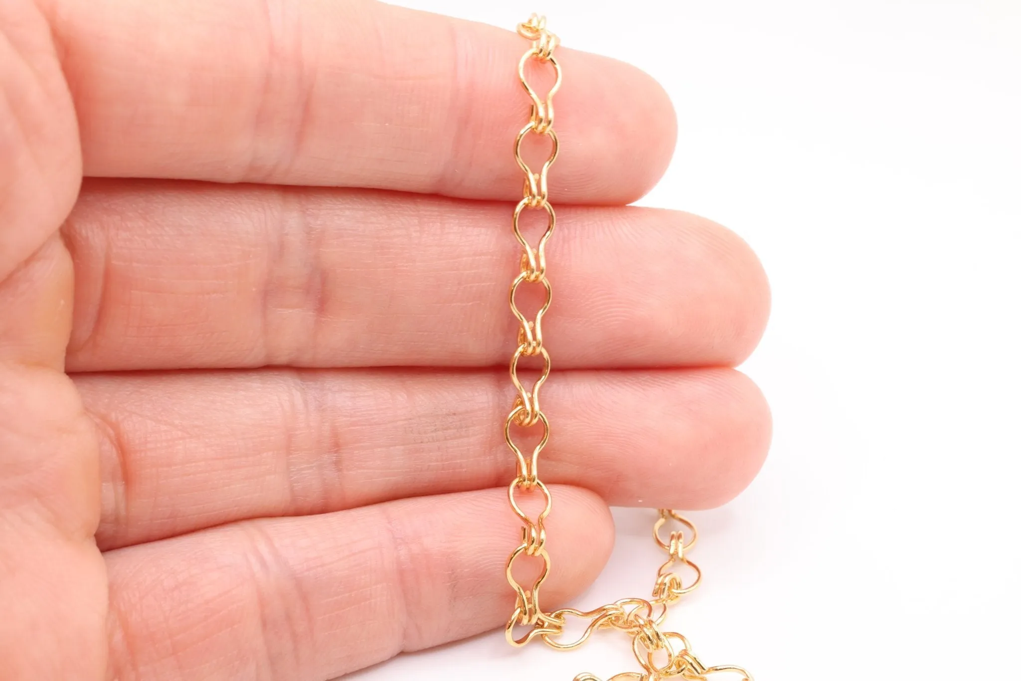 5mm Ladder Chain, 14K Gold-Filled, Pay Per Foot, Jewelry Making Chain