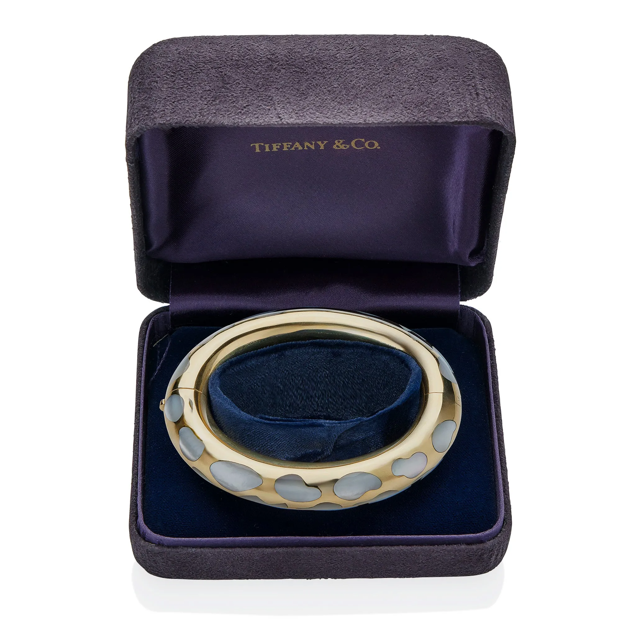 Angela Cummings Tiffany & Co. Mother-of-Pearl and 18K Gold Bangle Bracelet