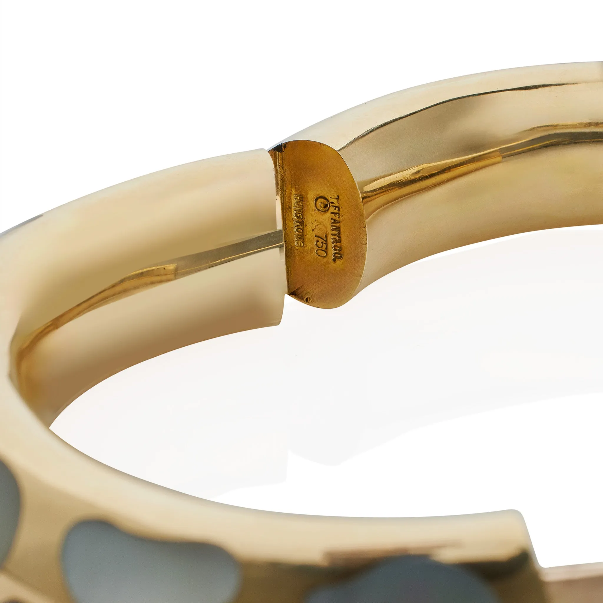 Angela Cummings Tiffany & Co. Mother-of-Pearl and 18K Gold Bangle Bracelet