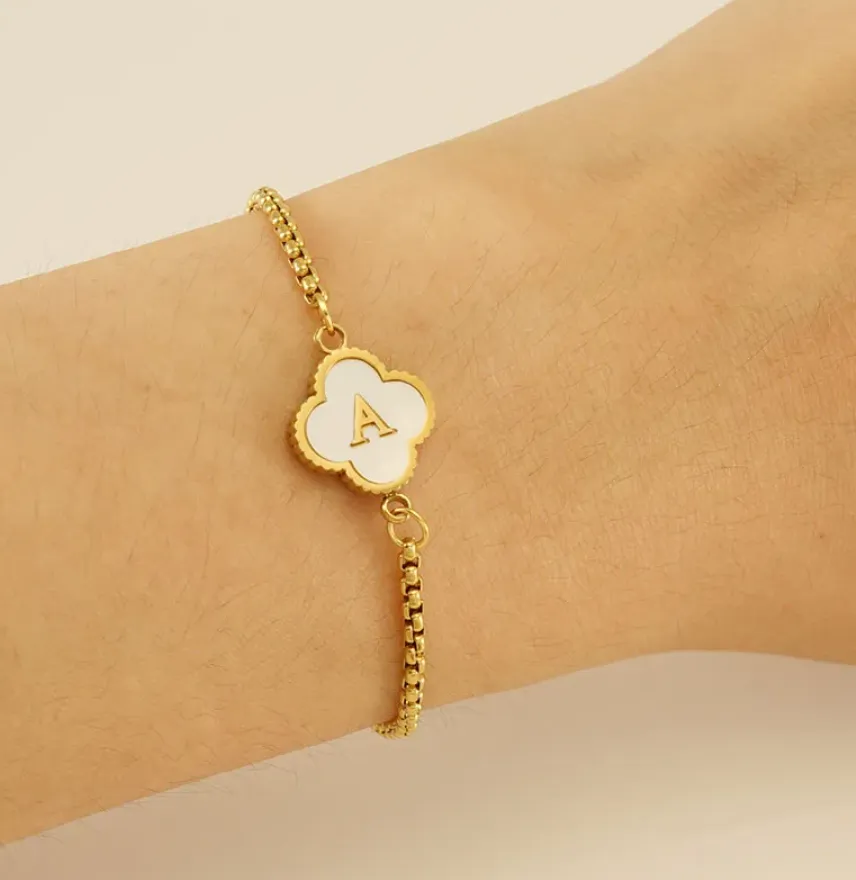 Antonia Initial statement bracelet