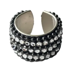 B.E. BALLS CHAIN AND SWAROVSKI RING BAND