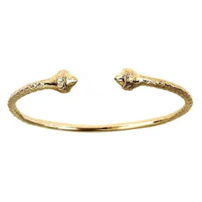 Better Jewelry 10K Yellow Gold BABY West Indian Bangle w. Pointy Ends