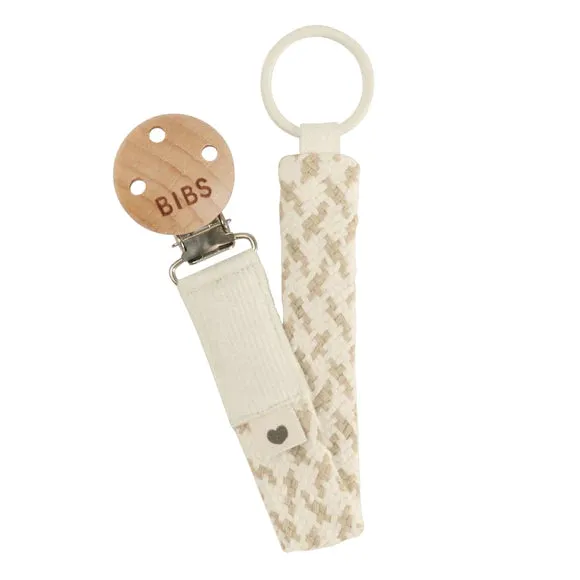 Bibs Pacifier Clip - Ivory/Vanilla