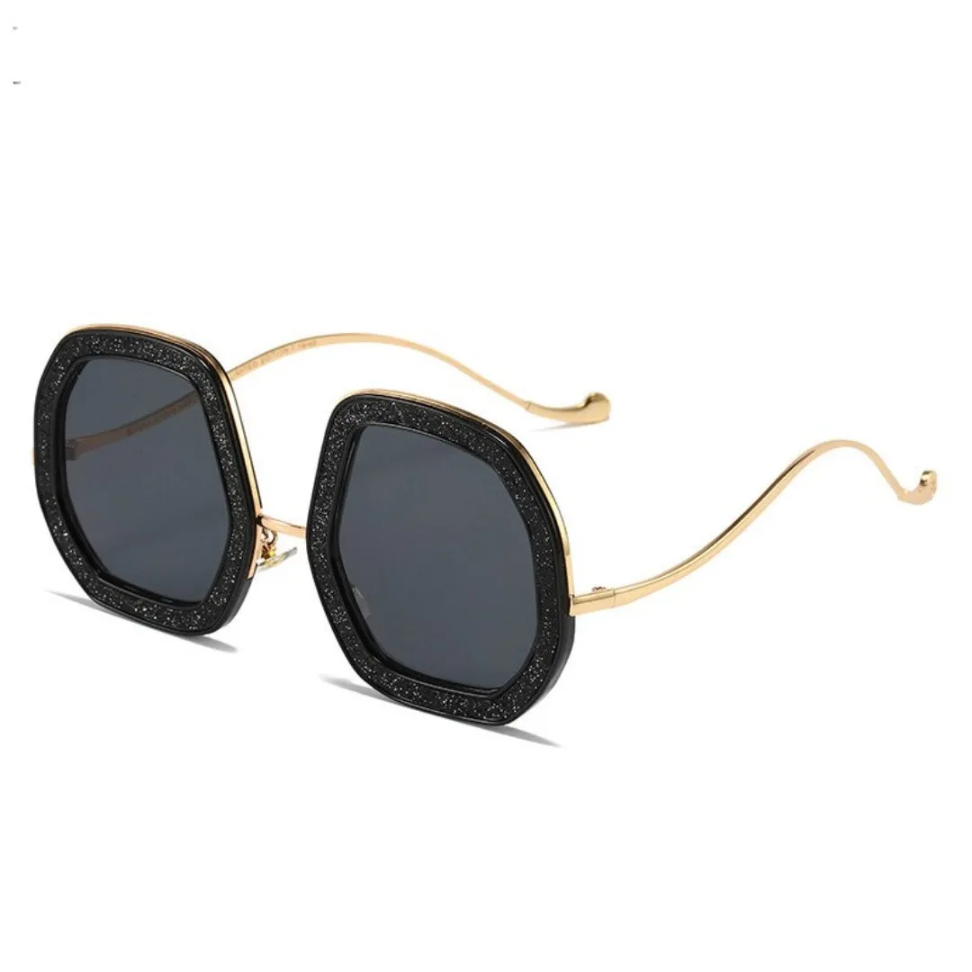 Big Frame Crystal Sun Glasses Women Cooling Designer Women Luxury Shades Lunette De Soleil Femme Googles Sunglasses Women 2022