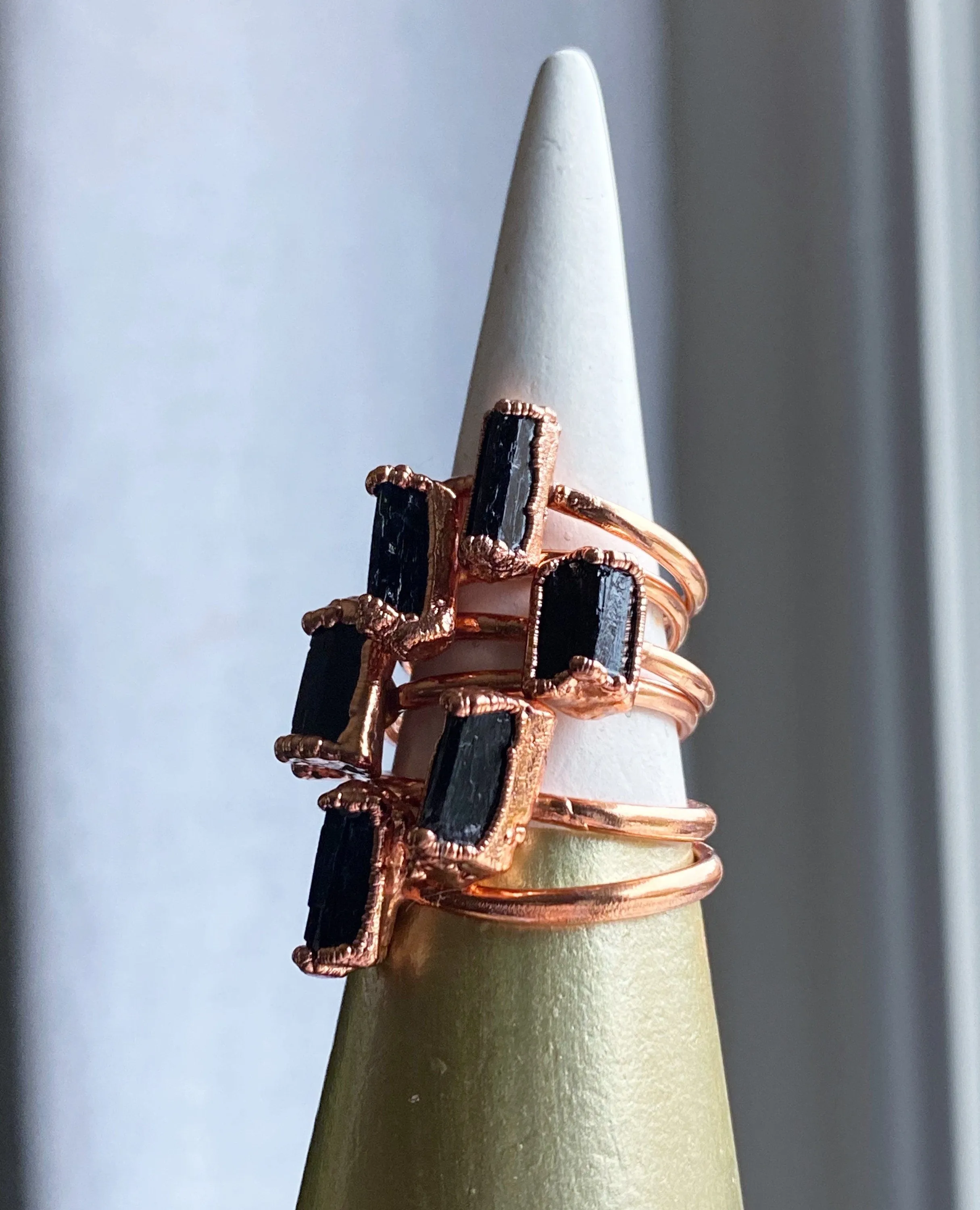 Black tourmaline ring