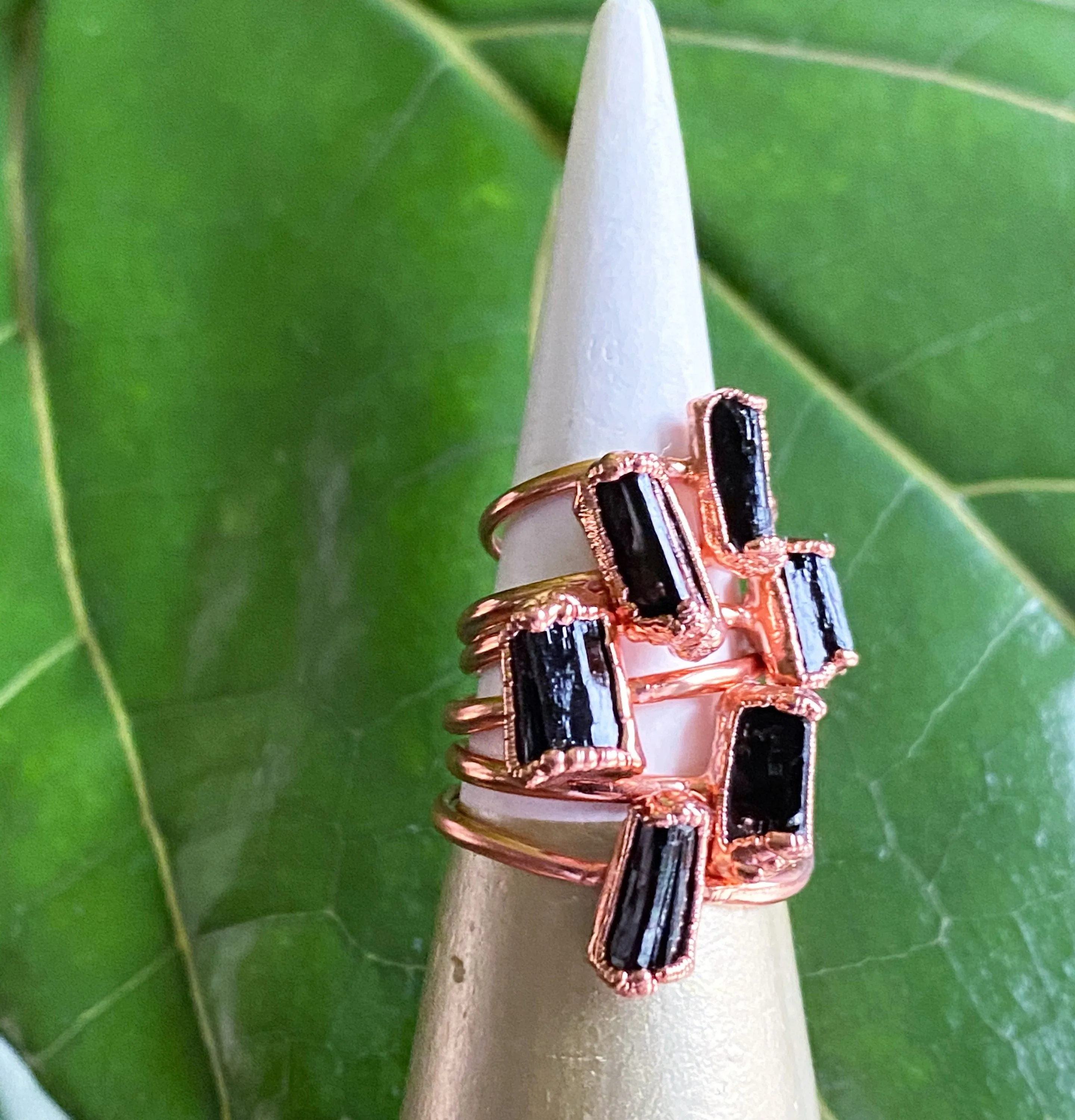 Black tourmaline ring