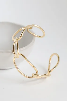 Brooklyn Gold Chainlink Cuff Bracelet