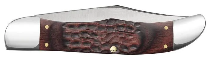 Case Knives Rosewood Standard Jig Folding Hunter with Leather Sheath