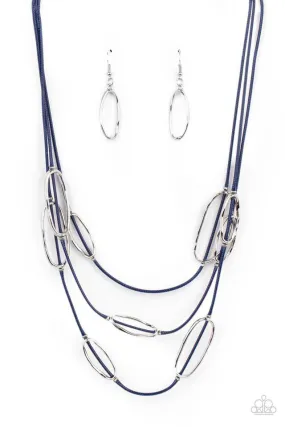 Check Your CORD-inates Blue Necklace - Paparazzi Accessories