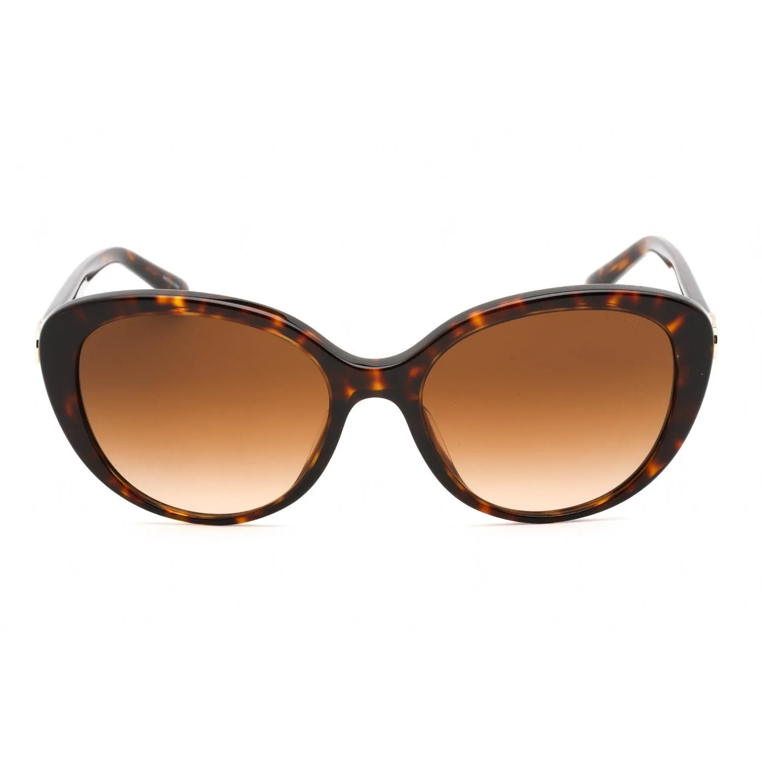 Coach 0HC8348U Sunglasses Dark Havana / Brown Gradient Women's