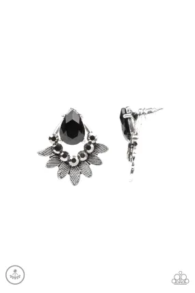 Crystal Canopy - Black Jacket Earring