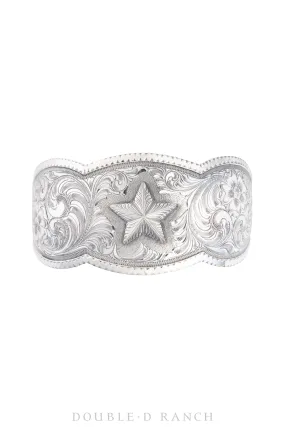 Cuff, Engraved, Texas Star, Artisan, Contemporary, 3599