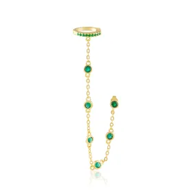 Diana Ear Cuff - Emerald