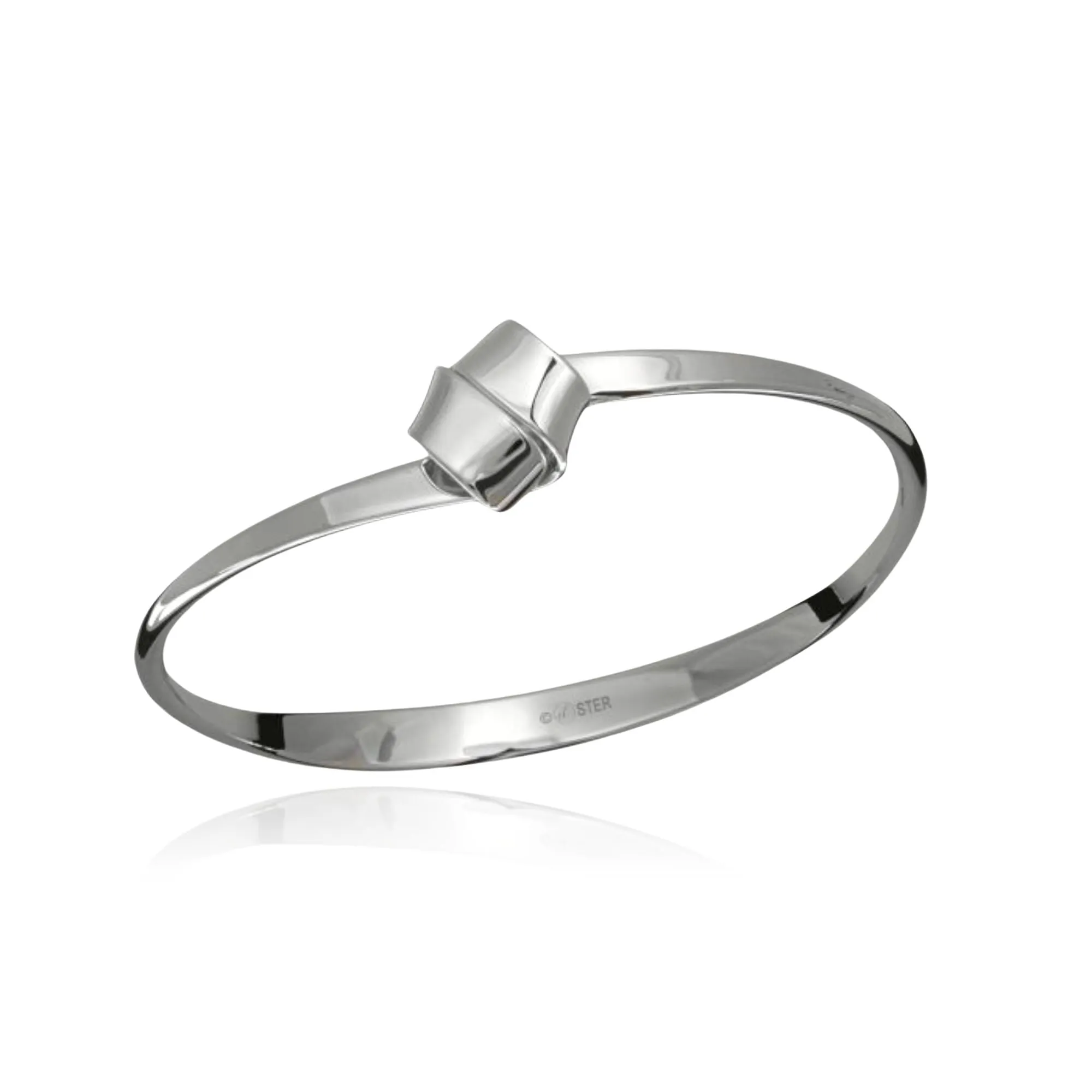 ED LEVIN STERLING SILVER LOVE KNOT BANGLE