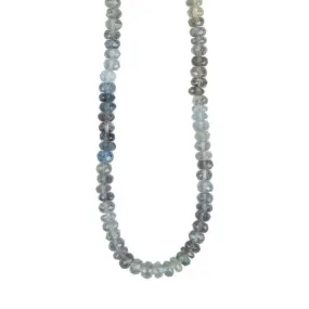 Faceted Moss Aquamarine Beaded Necklace - 20