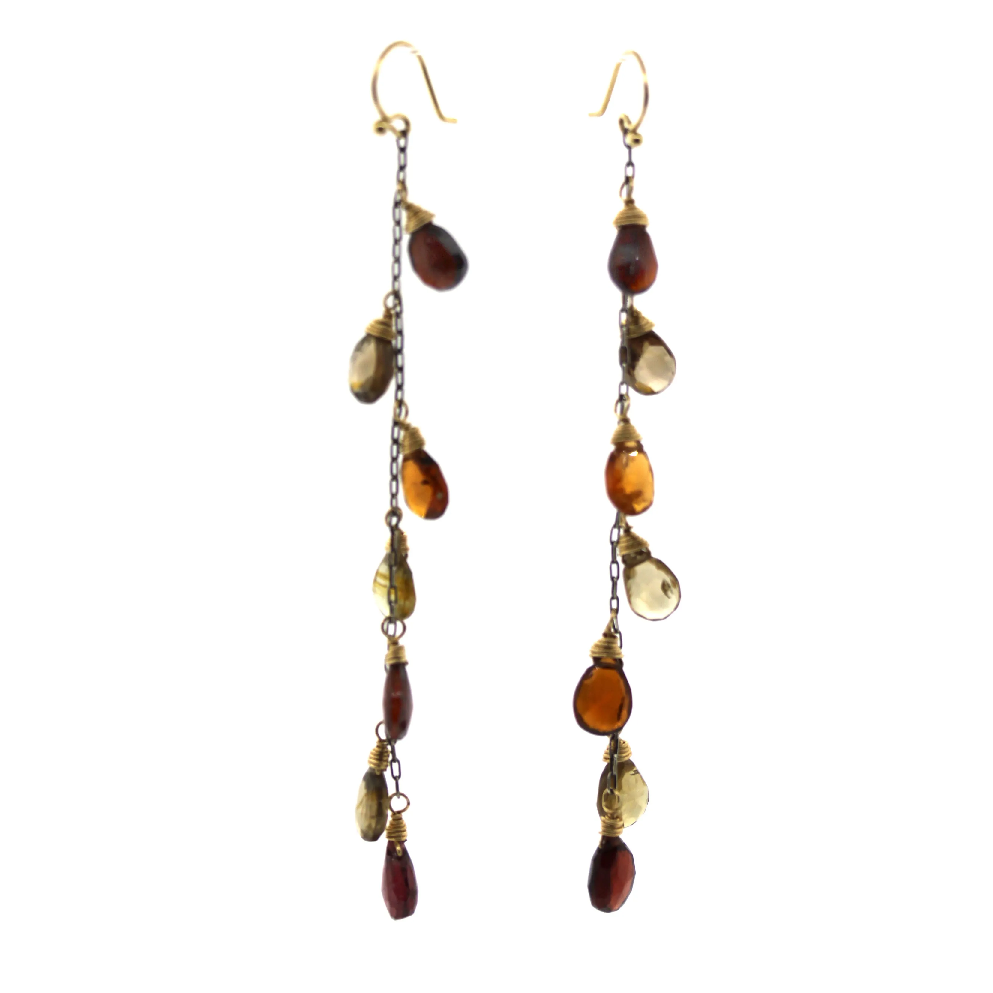 Fall Sapphire Drop Earrings