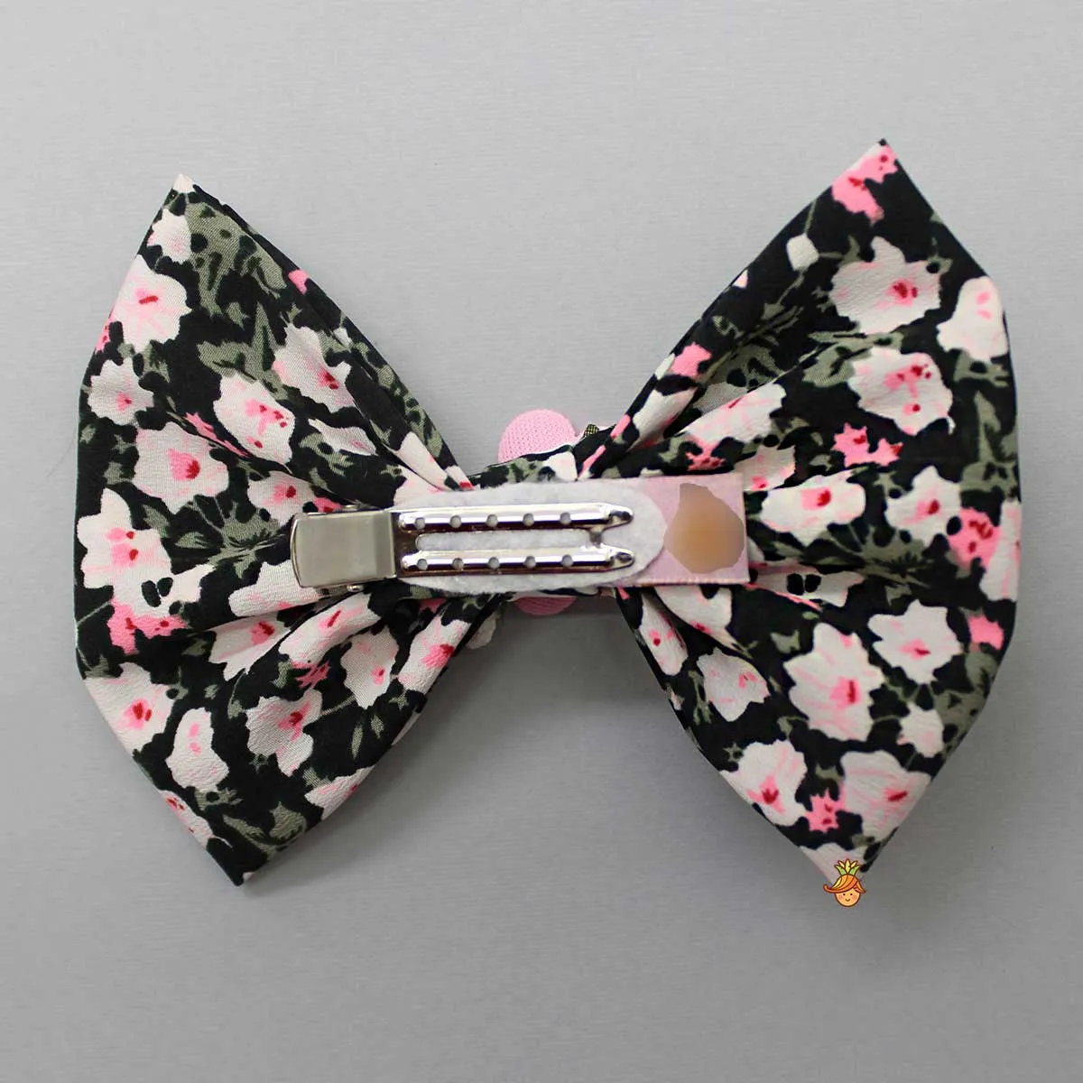 Floral Printed Black Bowie Hair Clip