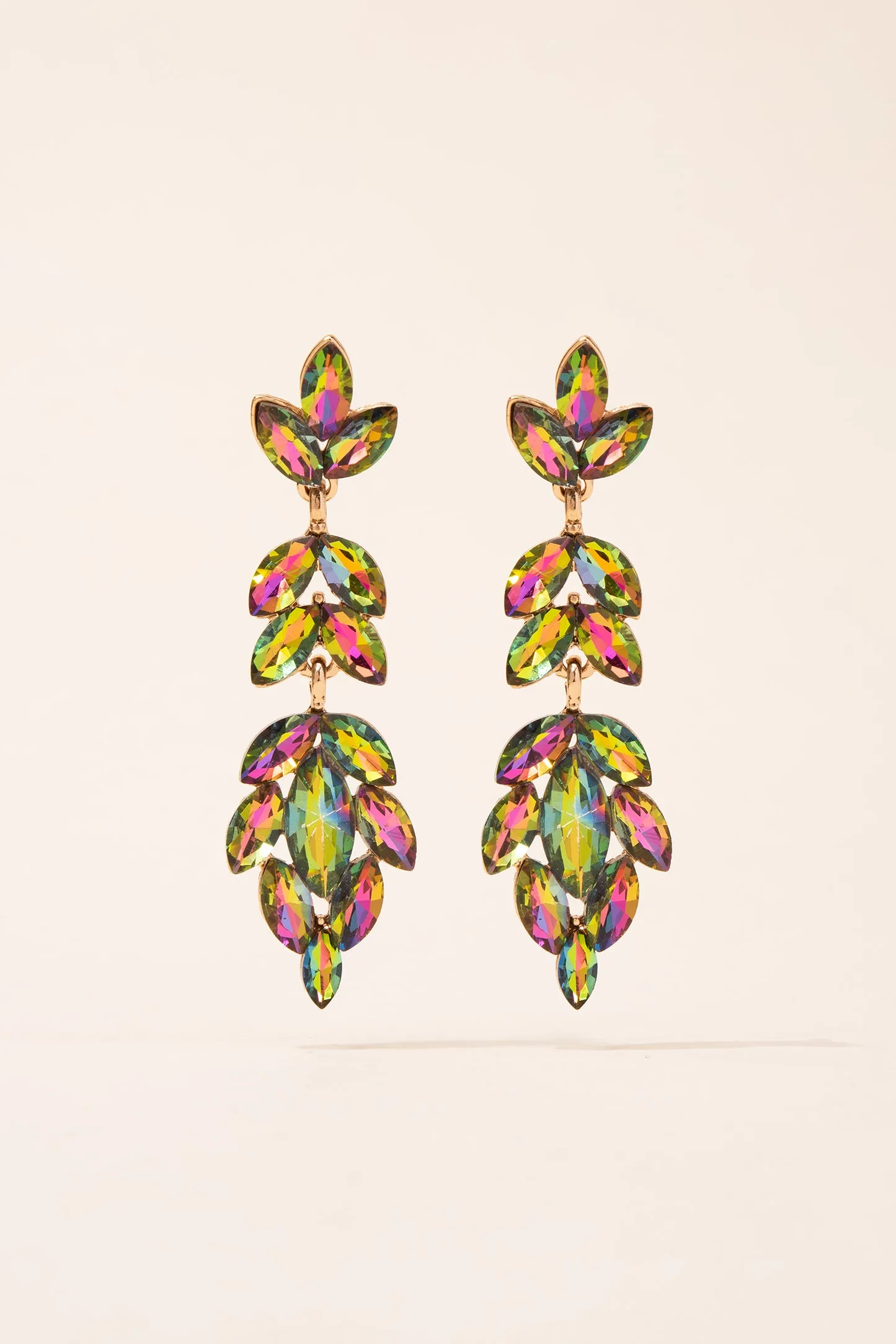 Full Bloom Floral Drop Post Earrings