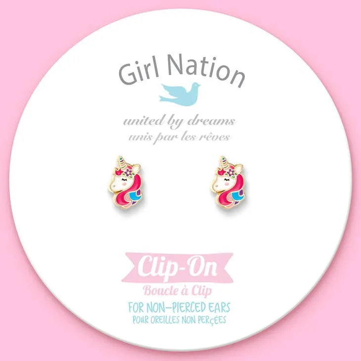 Girl Nation Clip On Cutie Earrings