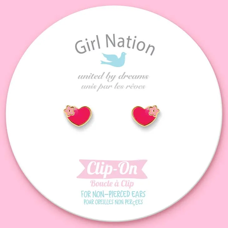 Girl Nation Clip On Cutie Earrings