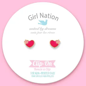 Girl Nation Clip On Cutie Earrings