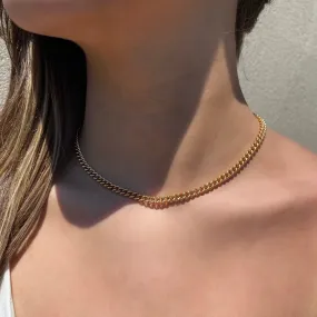 Gold Filled Curb Chain Link Necklace