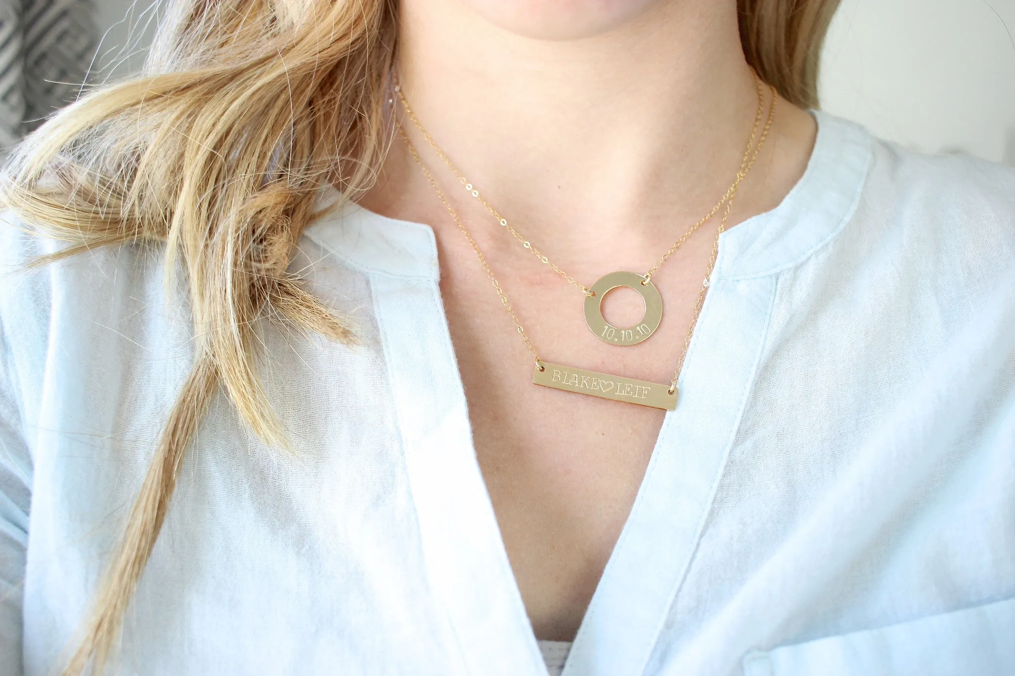 Gold Washer Necklace