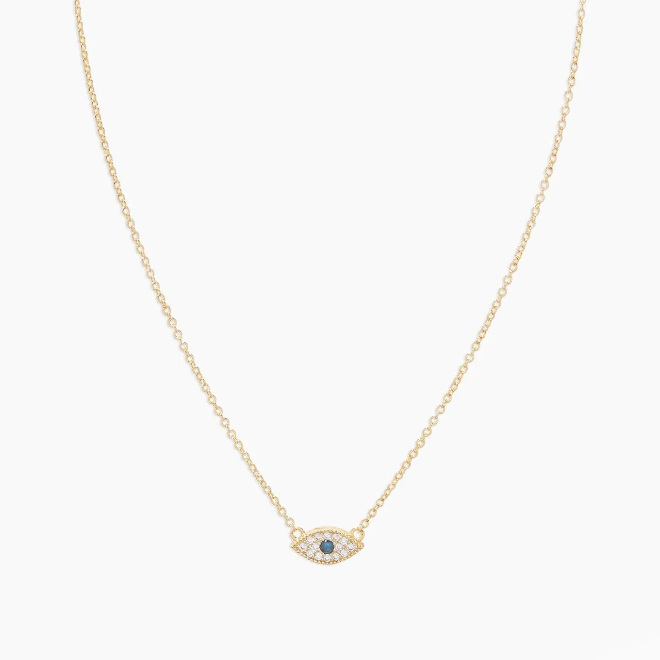 Gorjana Evil Eye Charm Necklace (gold)