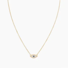 Gorjana Evil Eye Charm Necklace (gold)