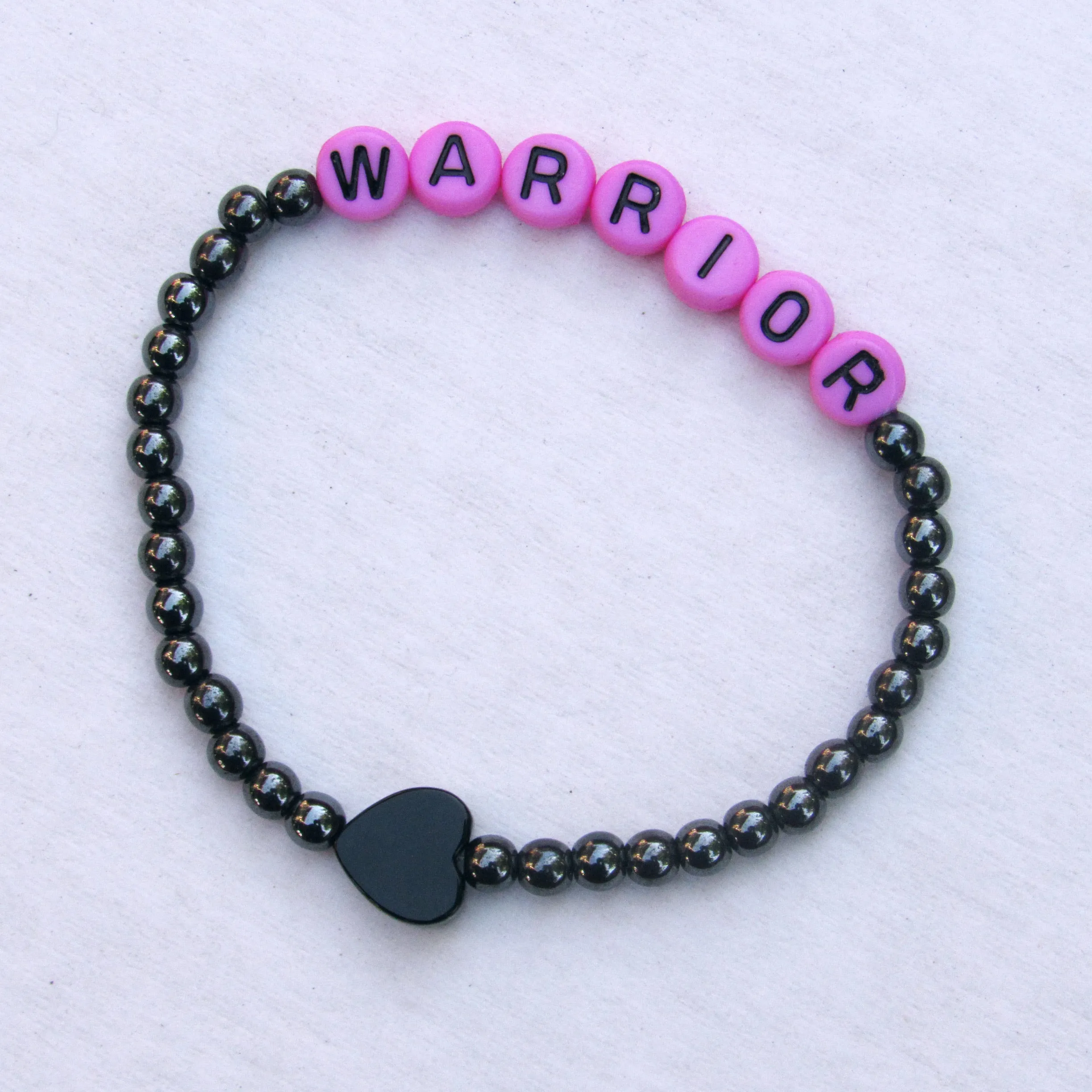 Hematite and Onyx gemstone WARRIOR Bracelet