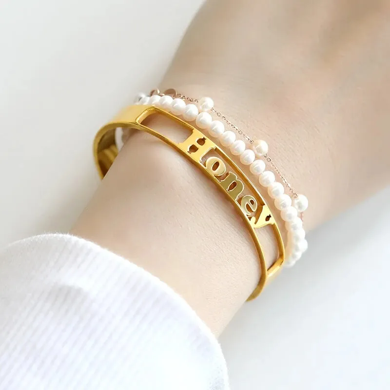 Hollow Name Bangle