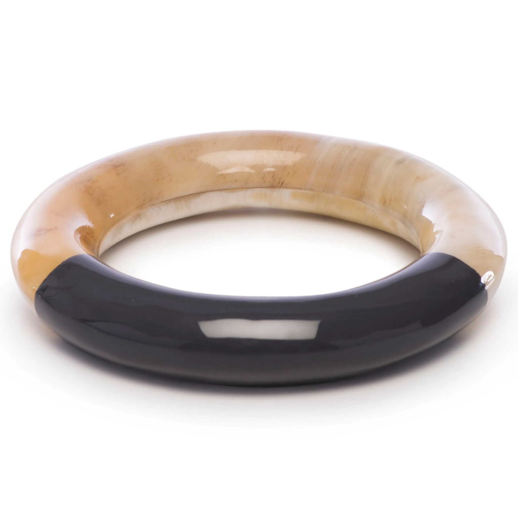 Horn Bangle With Lacquer