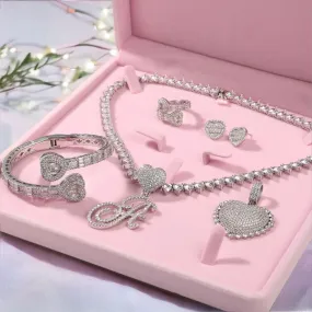 Iced-Out Heart Galore Diamond Jewelry Set