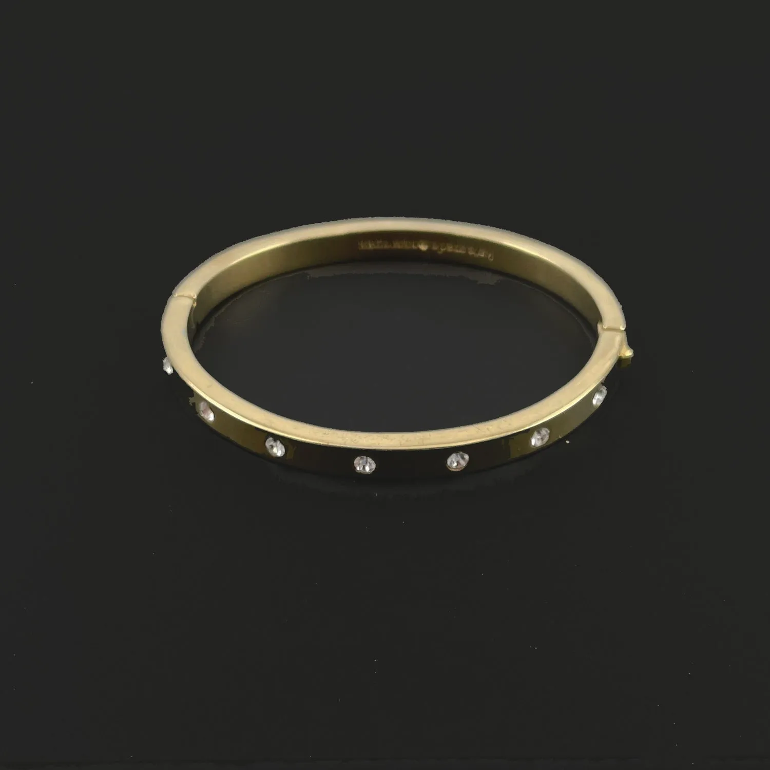 Kate Spade Gold Rhinestone Hinged Bracelet