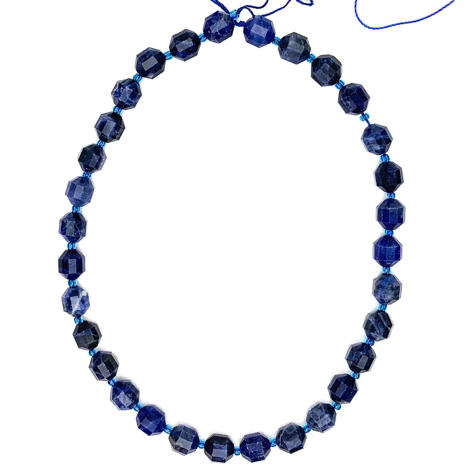 Lapis Lazuli 9mm Faceted Drums Bead Strand