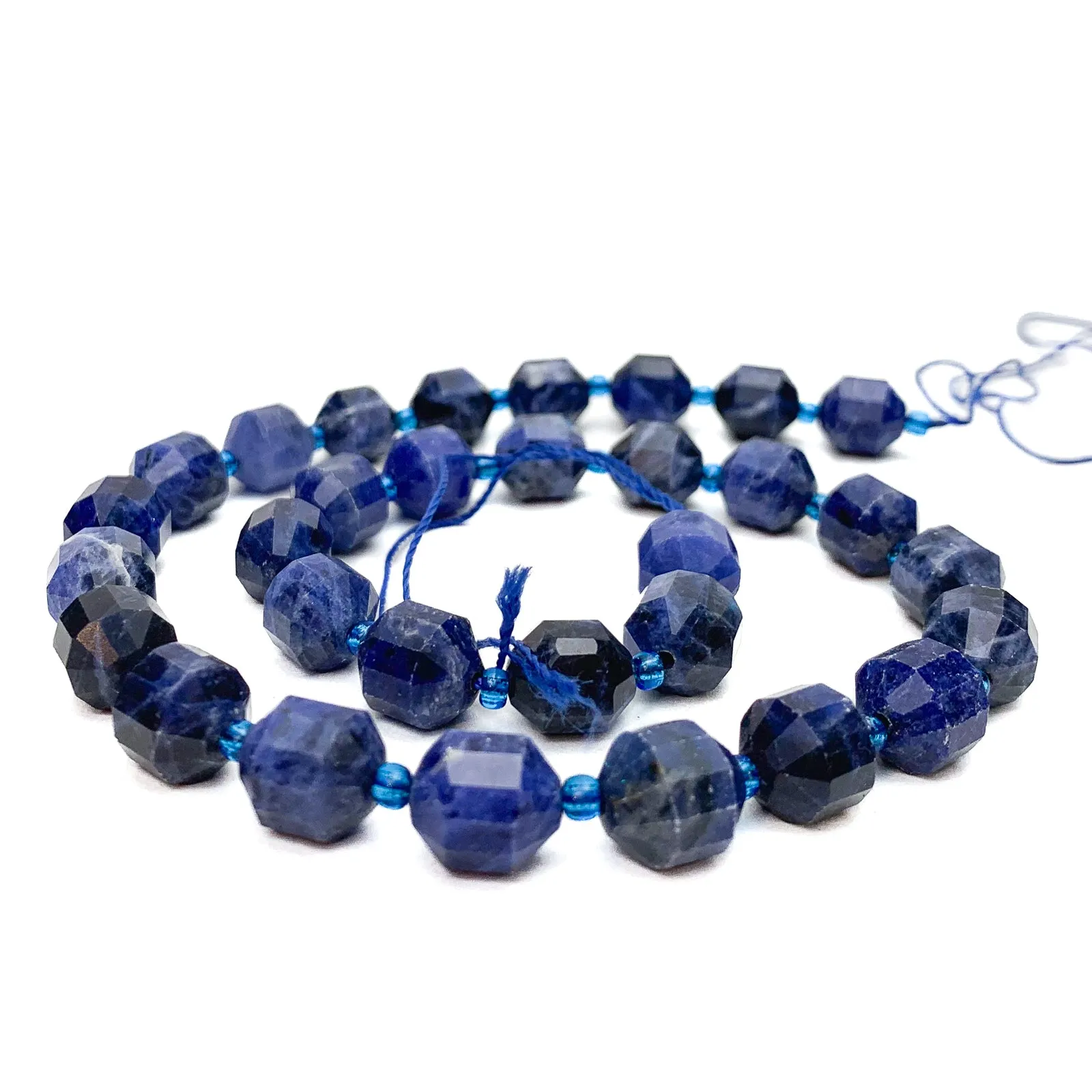 Lapis Lazuli 9mm Faceted Drums Bead Strand