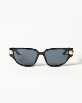 Le Specs Serpens Link Cat-Eye Sunglasses | Black/Pearl