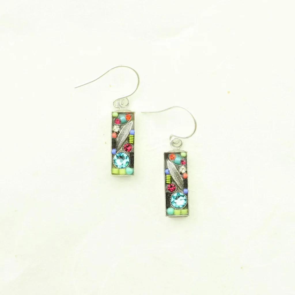 Luxe Leaf Rectangle Earrings