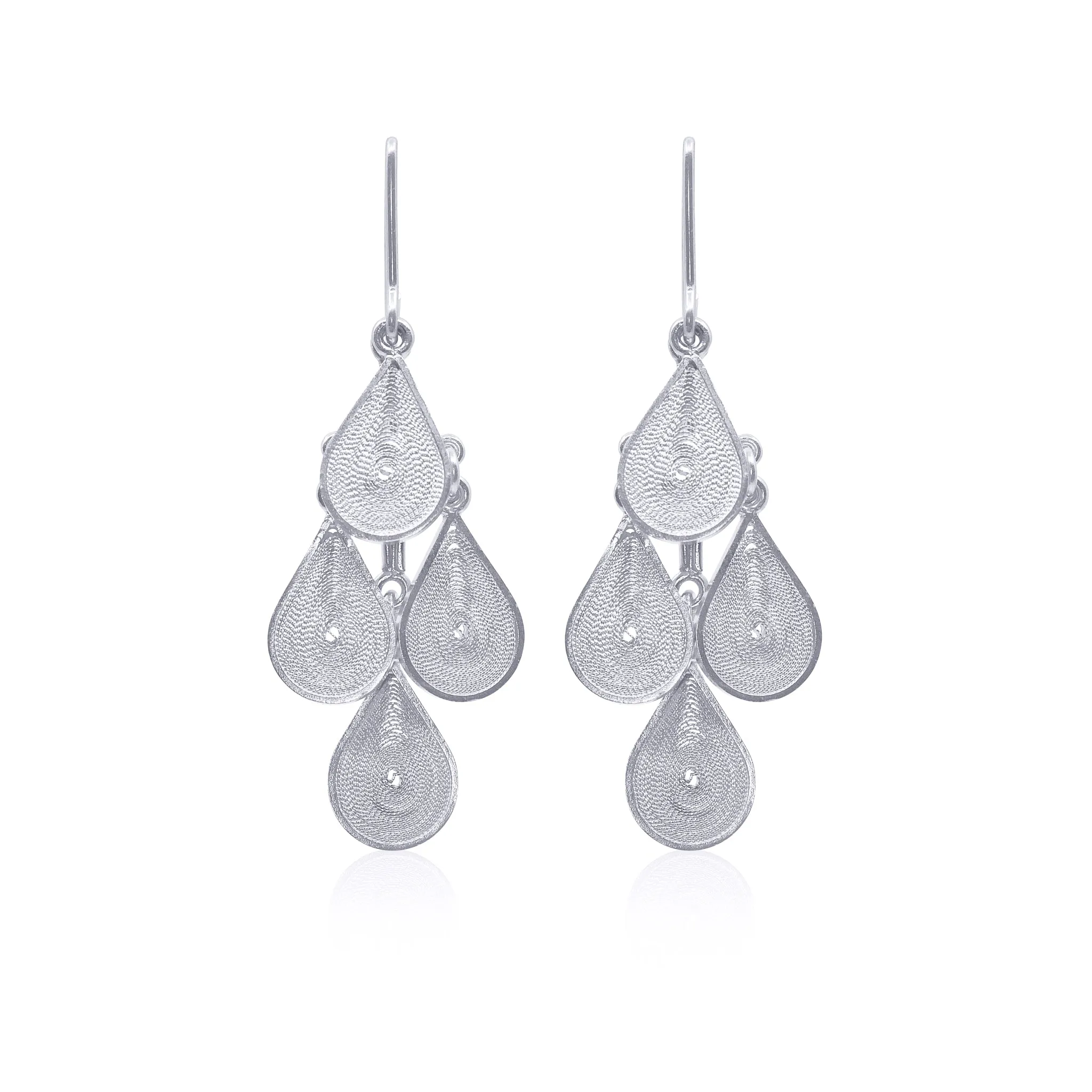 MARGARITA SILVER MEDIUM EARRINGS FILIGREE