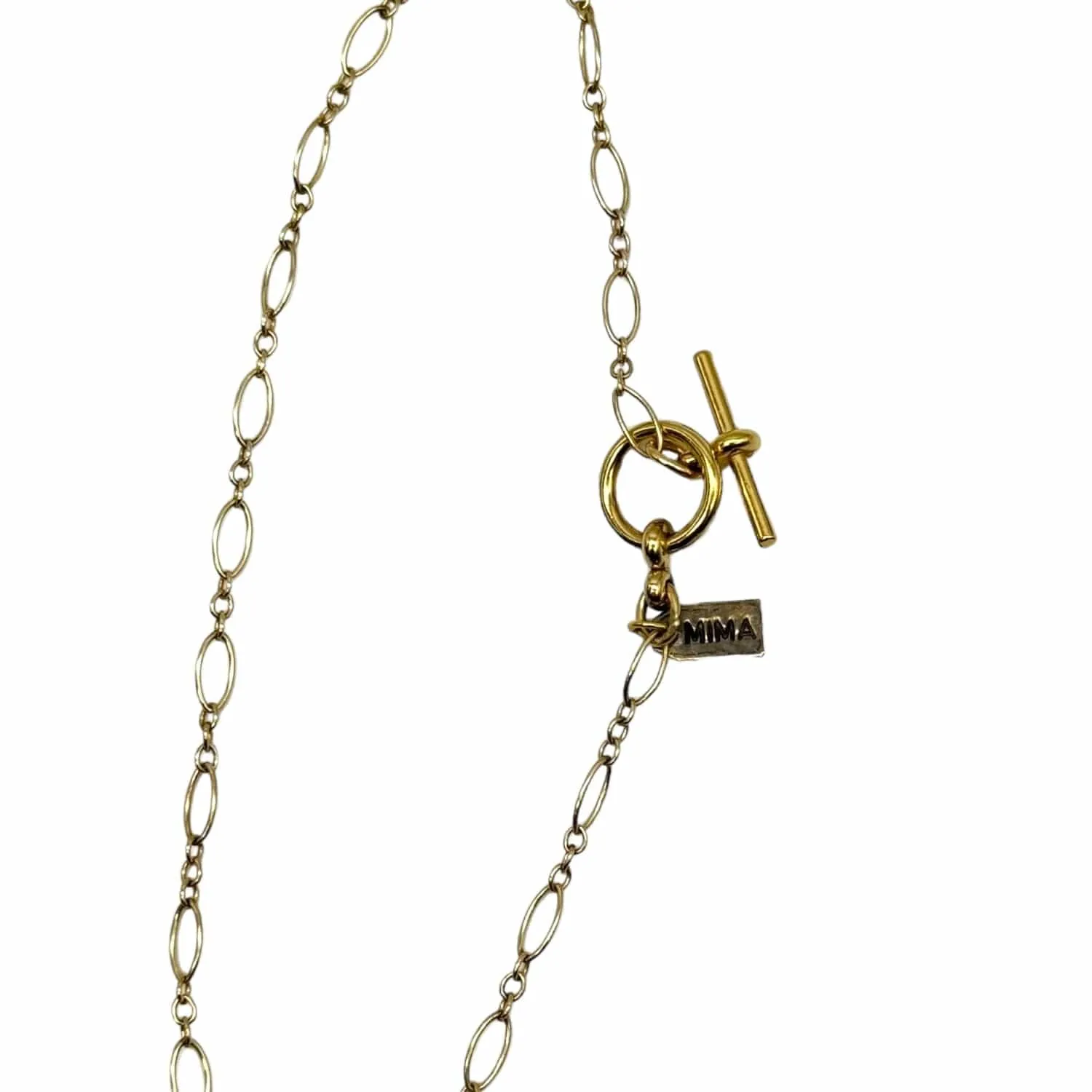 MIMA Gold Necklace with Multiple Charms