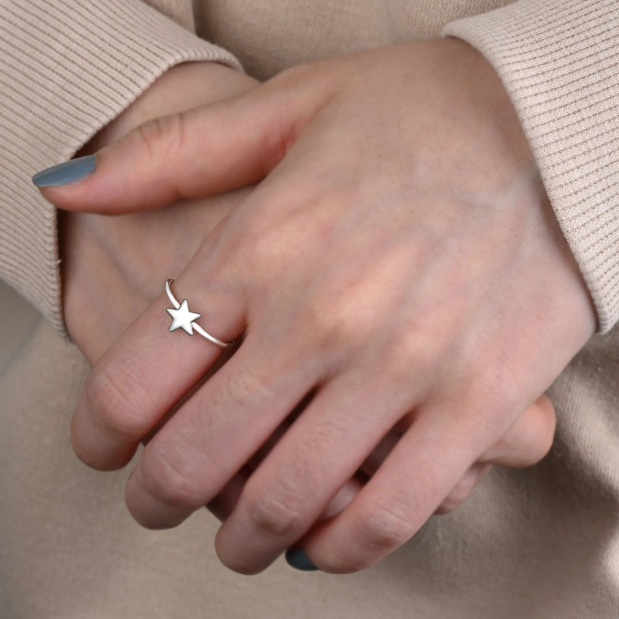 Mini Wishing Star Ring Sterling Silver